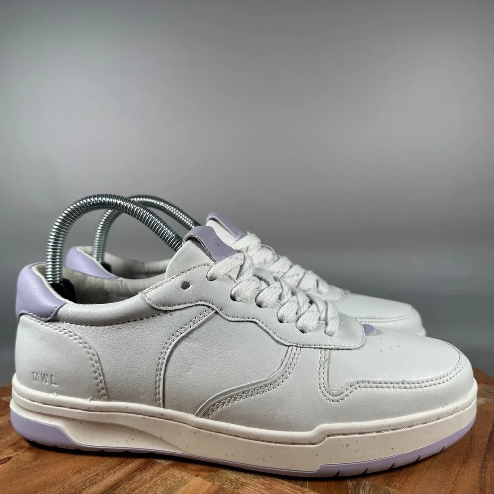Madewell MWL Women's White Leather Low Top Court Sneakers Shoes Size‎ 8M